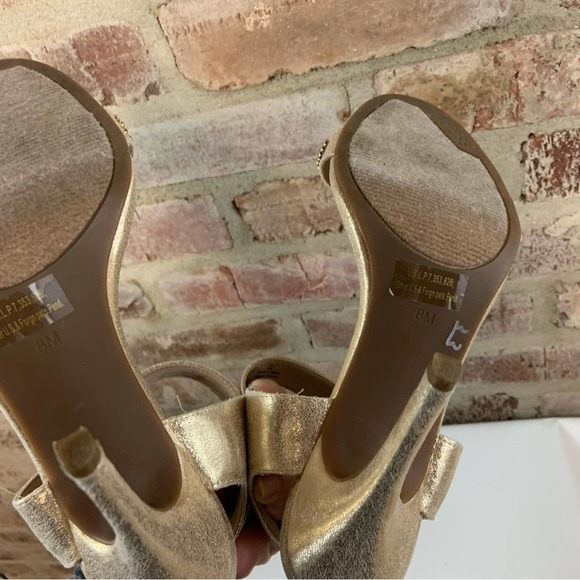 Guess gold rhinestone strappy heels 8 - Picture 7 of 8
